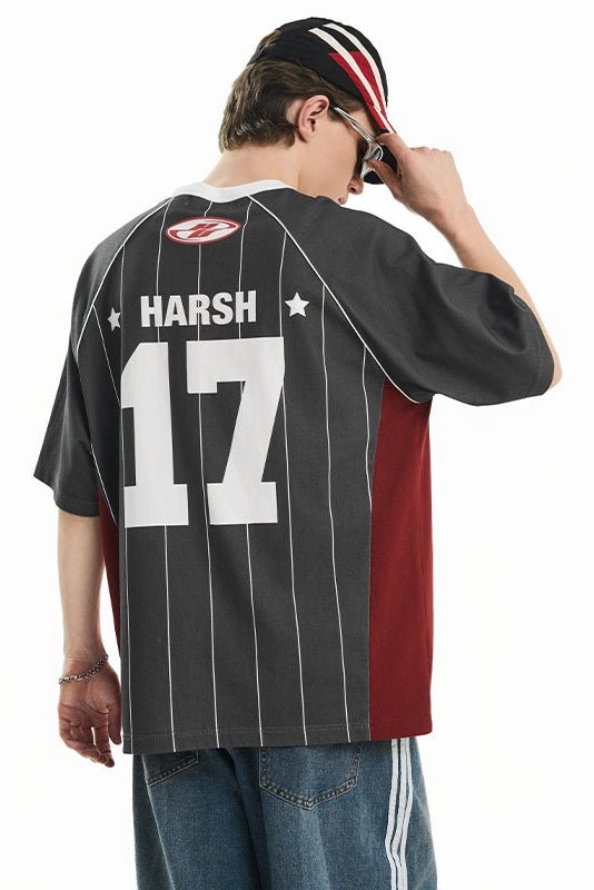 Vintage Striped Patchwork Raglan Jersey Tee - COPPING THREADS - Harsh and Cruel