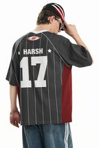 Vintage Striped Patchwork Raglan Jersey Tee - COPPING THREADS - Harsh and Cruel