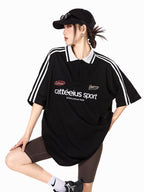 Vintage Striped Polo Collar Tee - COPPING THREADS - CATTEE