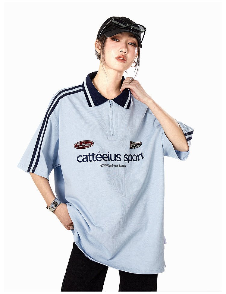 Vintage Striped Polo Collar Tee - COPPING THREADS - CATTEE