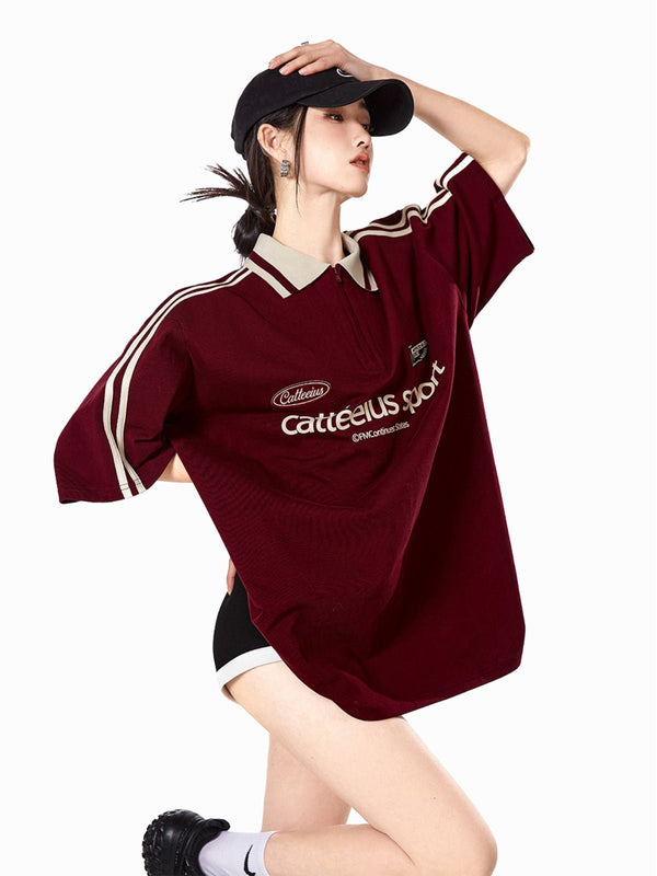 Vintage Striped Polo Collar Tee - COPPING THREADS - CATTEE