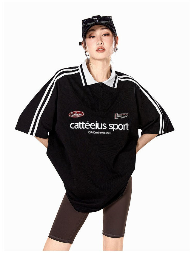 Vintage Striped Polo Collar Tee - COPPING THREADS - CATTEE Hover Image