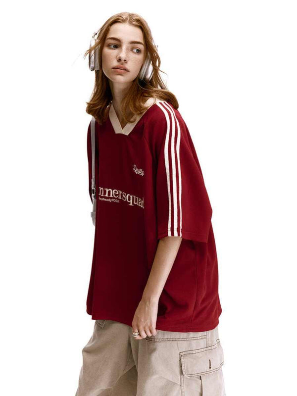 Vintage Striped Sleeve Blokette Jersey Tee - COPPING THREADS - CHICISLAND