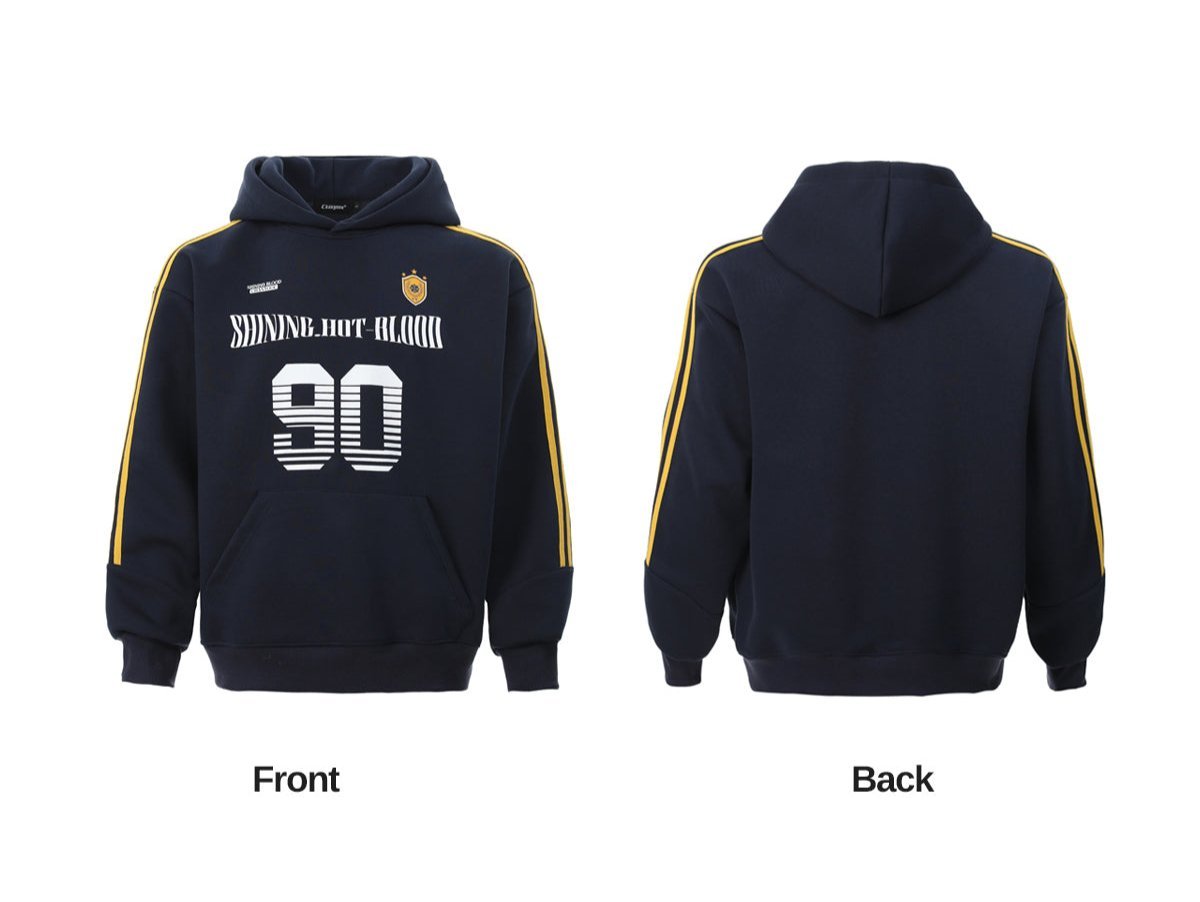 Vintage Striped Sleeve Jersey Hoodie - COPPING THREADS - CHICISLAND