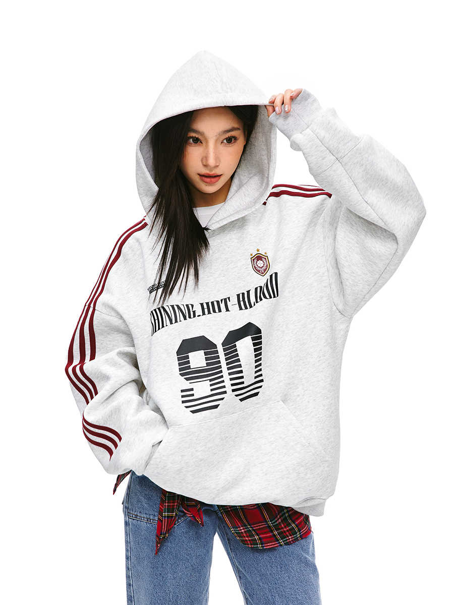 Vintage Striped Sleeve Jersey Hoodie - COPPING THREADS - CHICISLAND