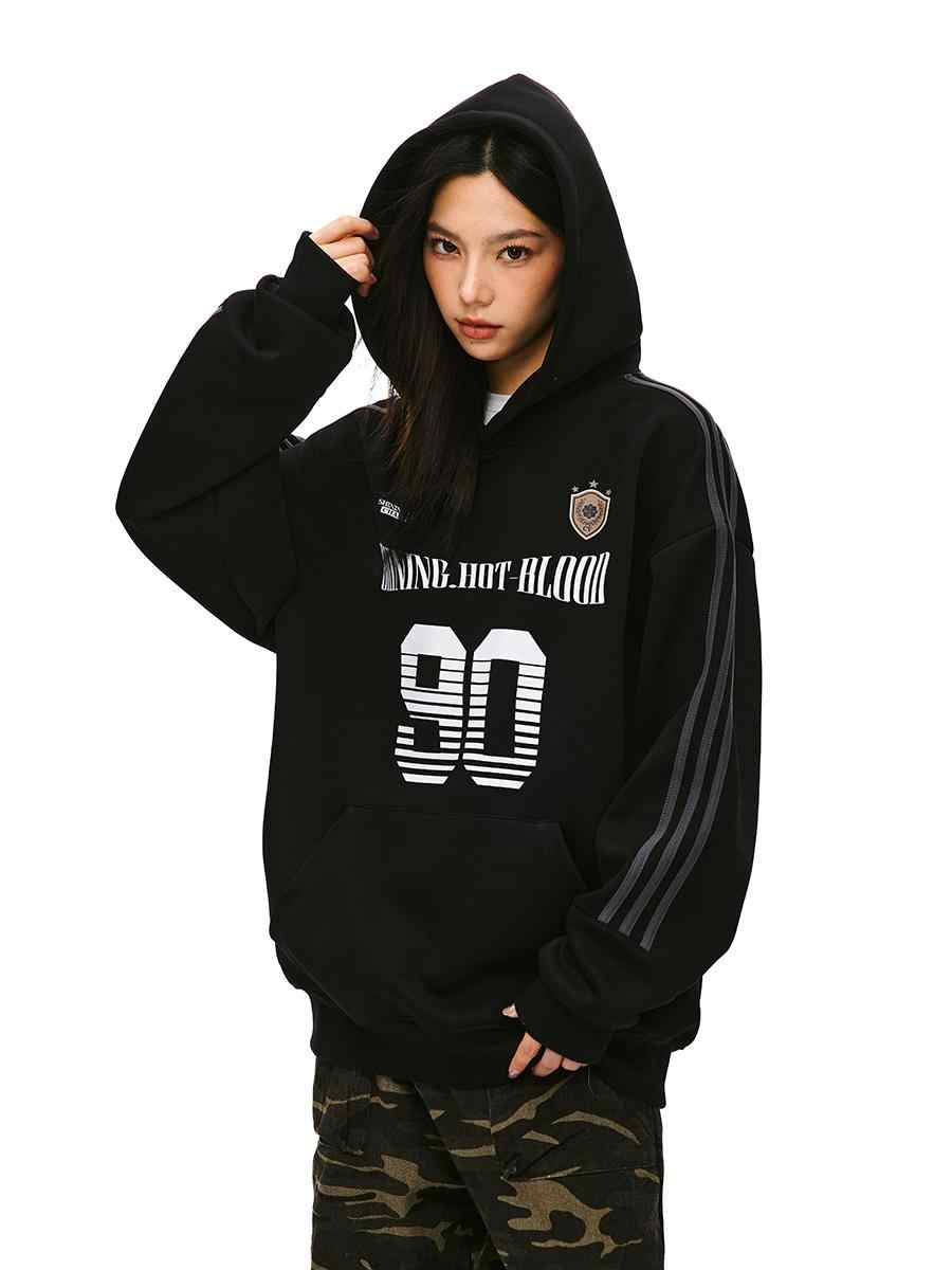 Vintage Striped Sleeve Jersey Hoodie - COPPING THREADS - CHICISLAND