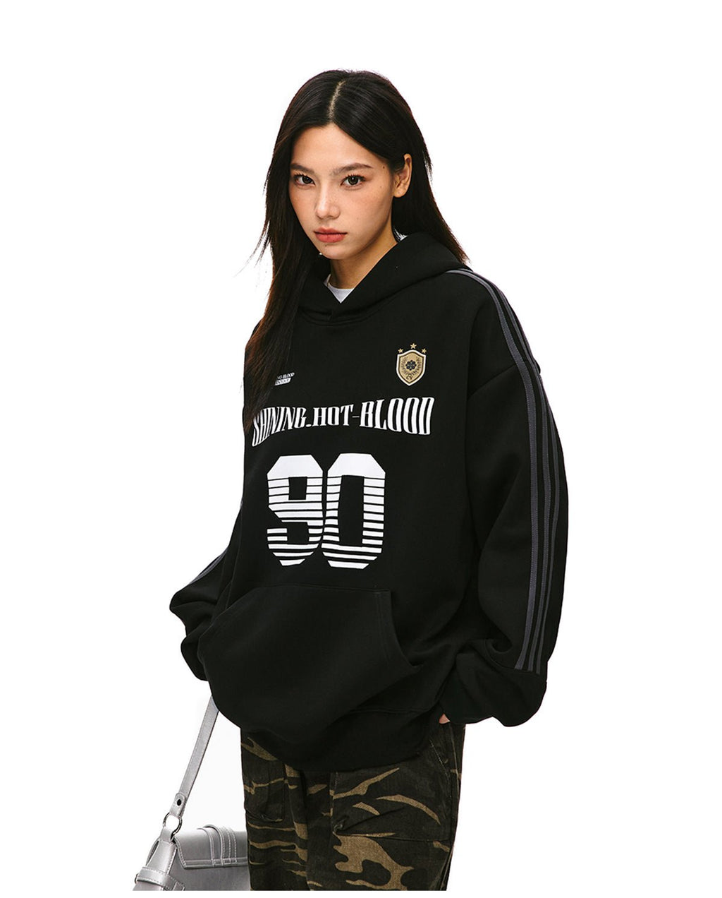 Vintage Striped Sleeve Jersey Hoodie - COPPING THREADS - CHICISLAND