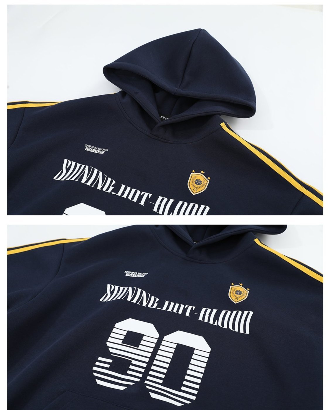 Vintage Striped Sleeve Jersey Hoodie - COPPING THREADS - CHICISLAND