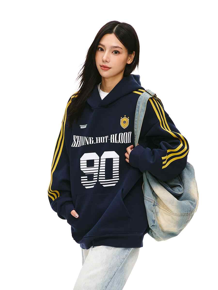 Vintage Striped Sleeve Jersey Hoodie - COPPING THREADS - CHICISLAND