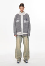 Vintage Striped Sleeve Zip - Up Cardigan - COPPING THREADS - CHICISLAND