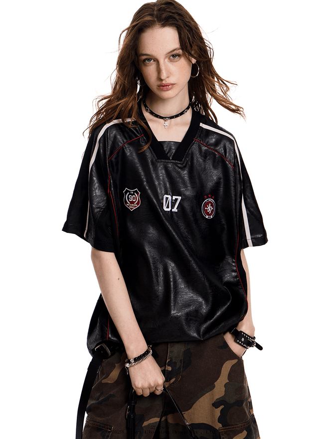 Vintage Textured Athletic Jersey Tee - COPPING THREADS - CT Select Hover Image