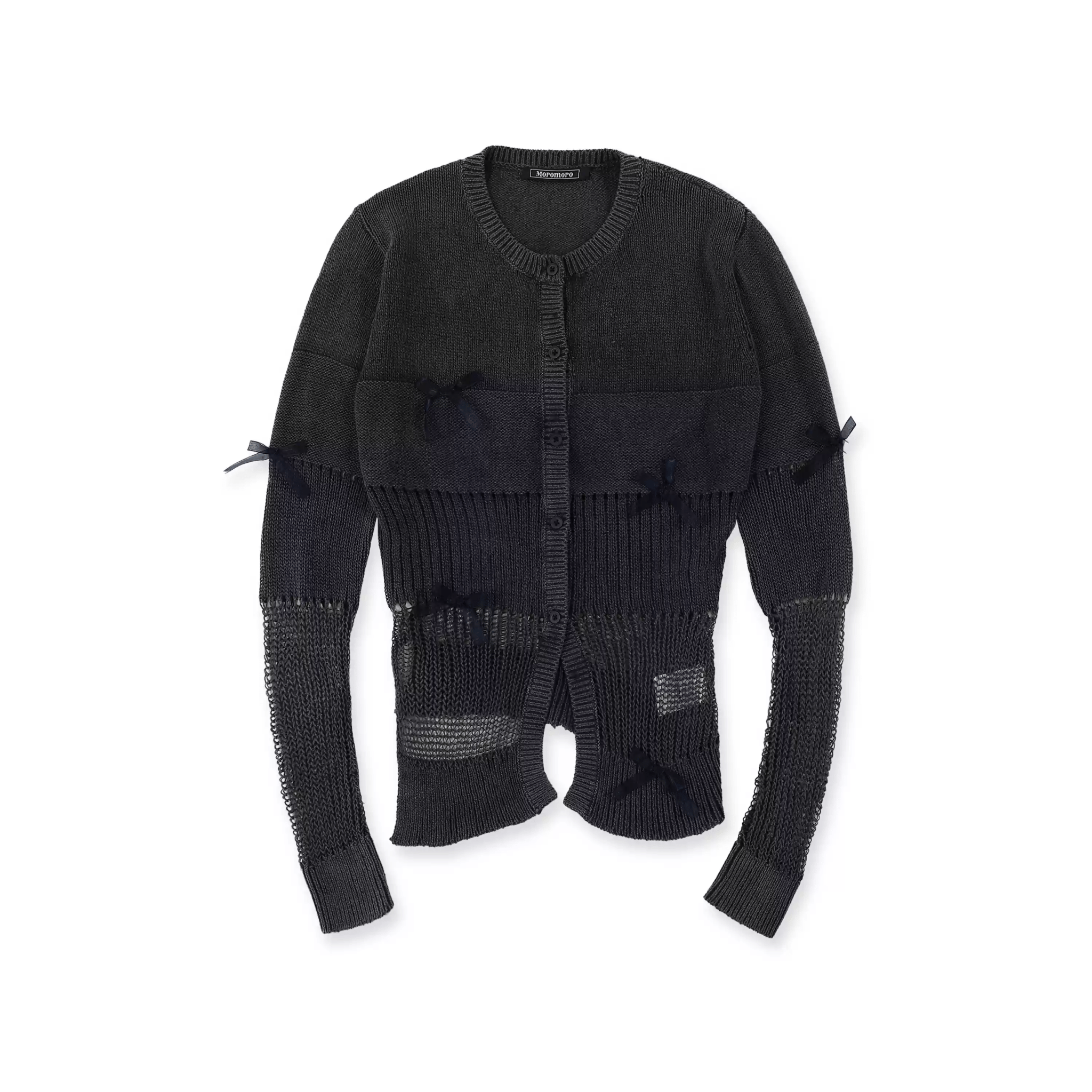 Vintage Textured V - Neck Cardigan - COPPING THREADS - MOROMORO