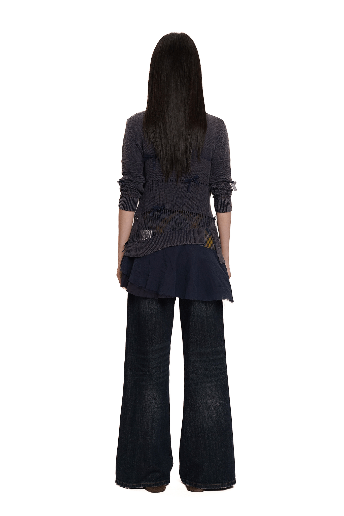 Vintage Textured V - Neck Cardigan - COPPING THREADS - MOROMORO