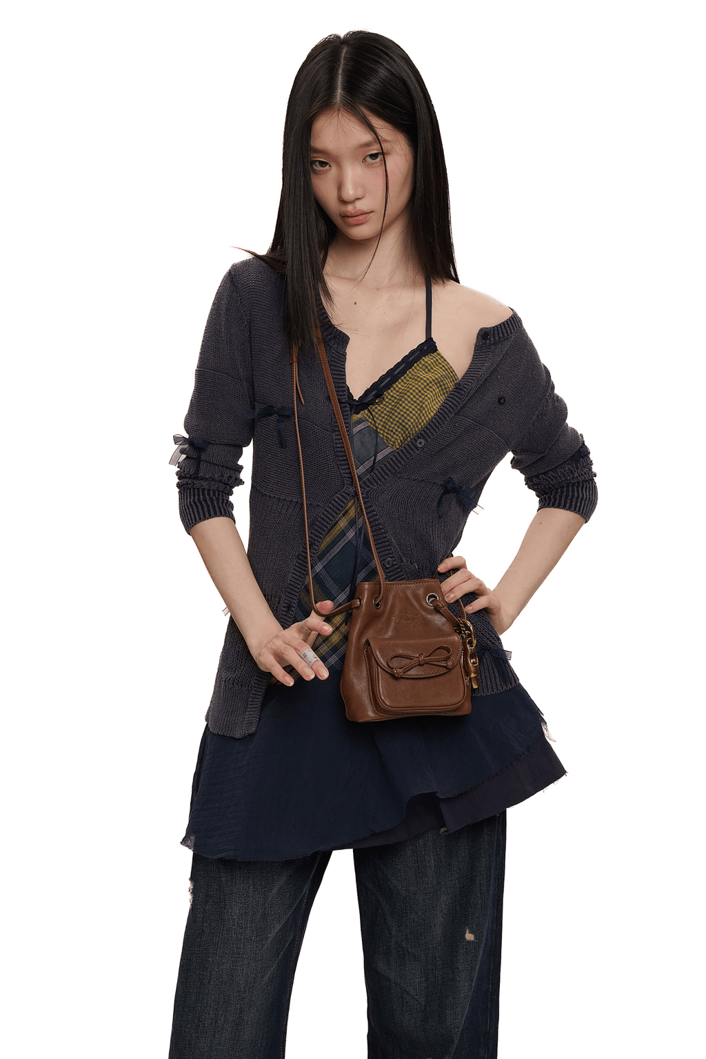 Vintage Textured V - Neck Cardigan - COPPING THREADS - MOROMORO