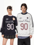 Vintage Three - Stripe Letter Print Jersey Sweatshirt - COPPING THREADS - CHICISLAND