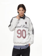 Vintage Three - Stripe Letter Print Jersey Sweatshirt - COPPING THREADS - CHICISLAND