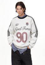 Vintage Three - Stripe Letter Print Jersey Sweatshirt - COPPING THREADS - CHICISLAND