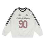 Vintage Three - Stripe Letter Print Jersey Sweatshirt - COPPING THREADS - CHICISLAND