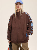 Vintage Three - Stripes Zip - Up Sweatshirt Jacket - COPPING THREADS - CATTEE