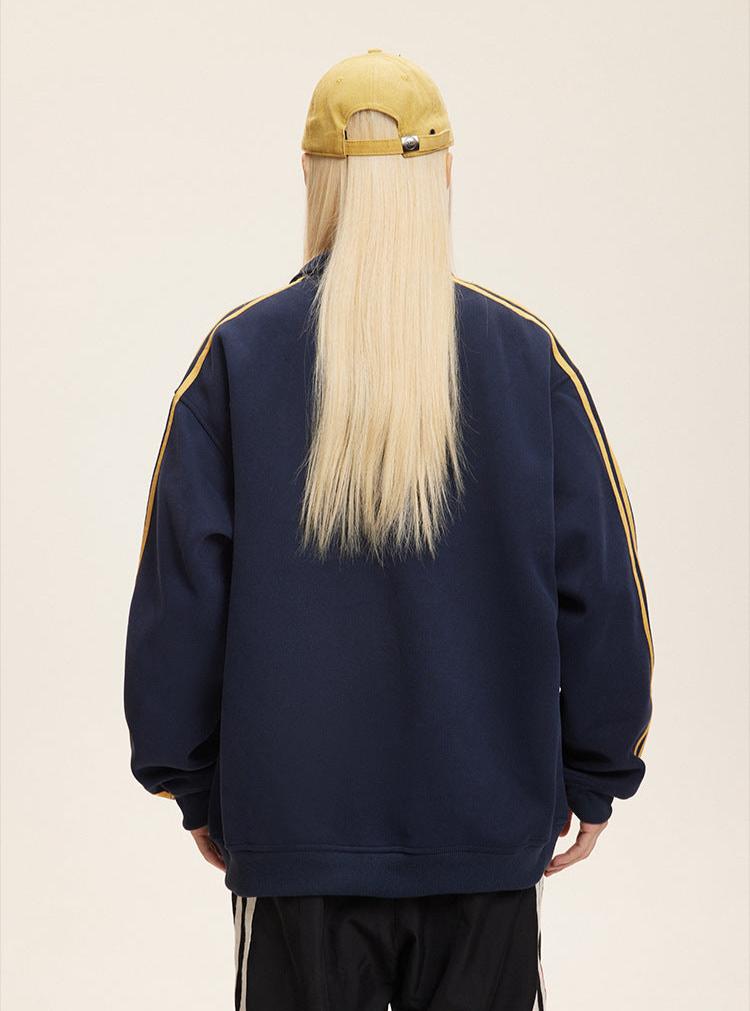 Vintage Three - Stripes Zip - Up Sweatshirt Jacket - COPPING THREADS - CATTEE