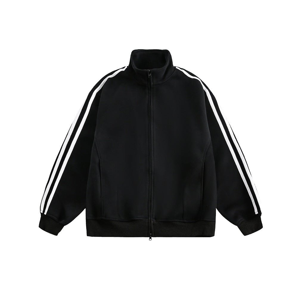 Vintage Three - Stripes Zip - Up Sweatshirt Jacket - COPPING THREADS - CATTEE