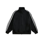 Vintage Three - Stripes Zip - Up Sweatshirt Jacket - COPPING THREADS - CATTEE