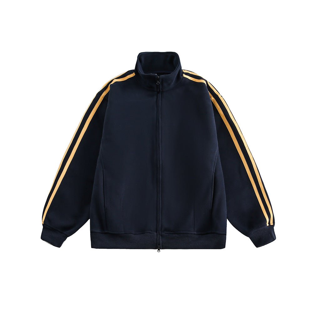 Vintage Three - Stripes Zip - Up Sweatshirt Jacket - COPPING THREADS - CATTEE