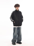 Vintage Three - Stripes Zip - Up Sweatshirt Jacket - COPPING THREADS - CATTEE