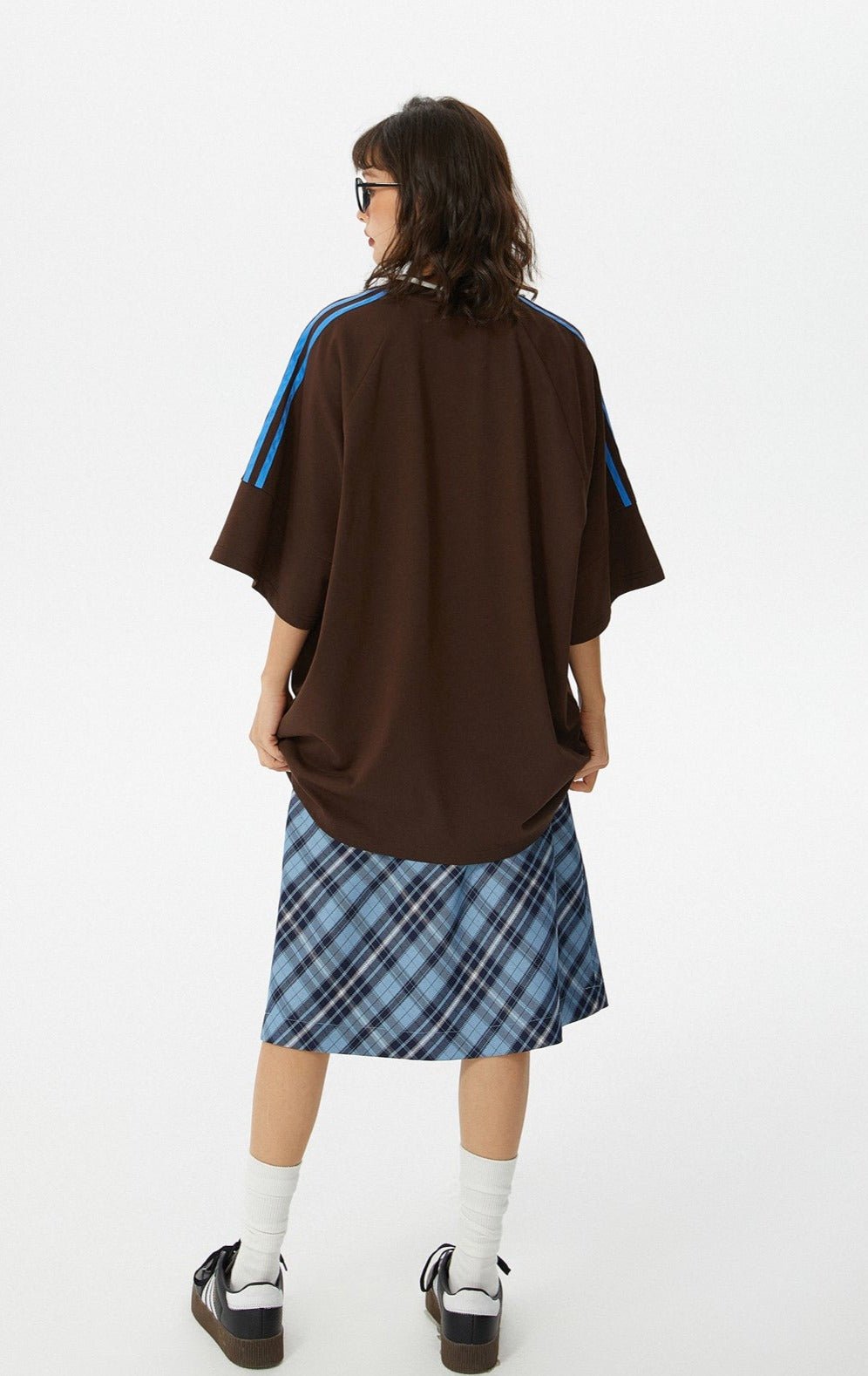 Vintage Triple - Stripe Sleeve Oversized Tee - COPPING THREADS - CHICISLAND