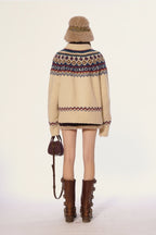 Vintage Turtleneck Knit Cardigan Sweater - COPPING THREADS - MOROMORO