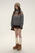 Vintage Turtleneck Knit Cardigan Sweater - COPPING THREADS - MOROMORO