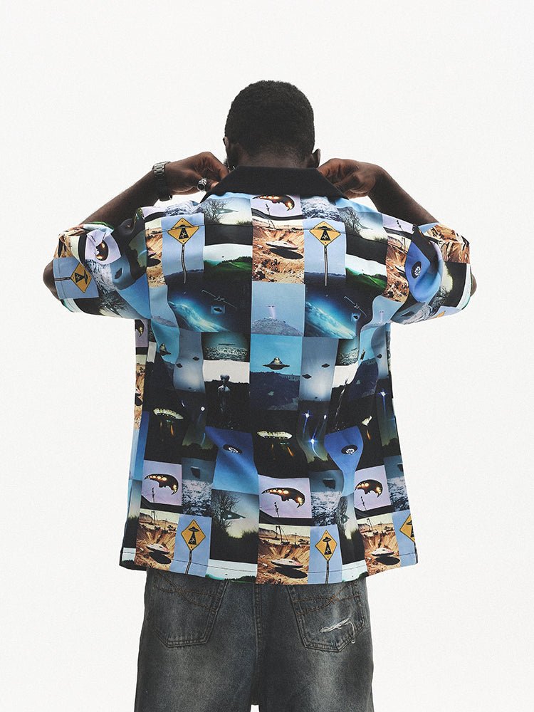 Vintage UFO Print Short Sleeve Shirt - COPPING THREADS - CT Select