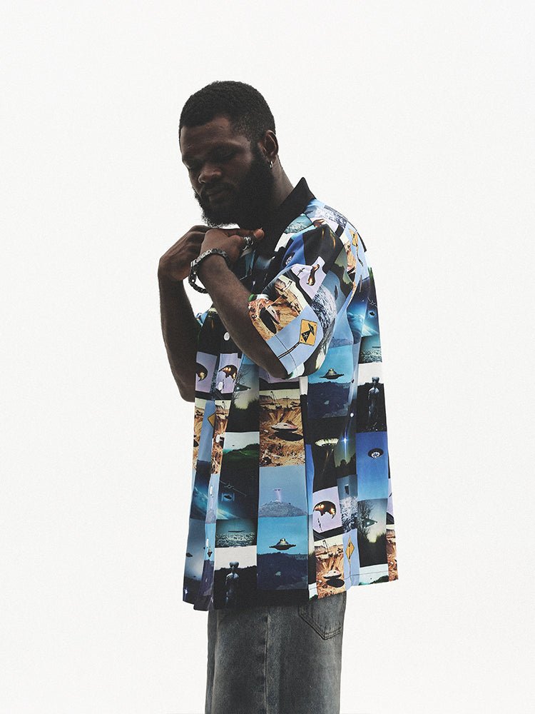 Vintage UFO Print Short Sleeve Shirt - COPPING THREADS - CT Select