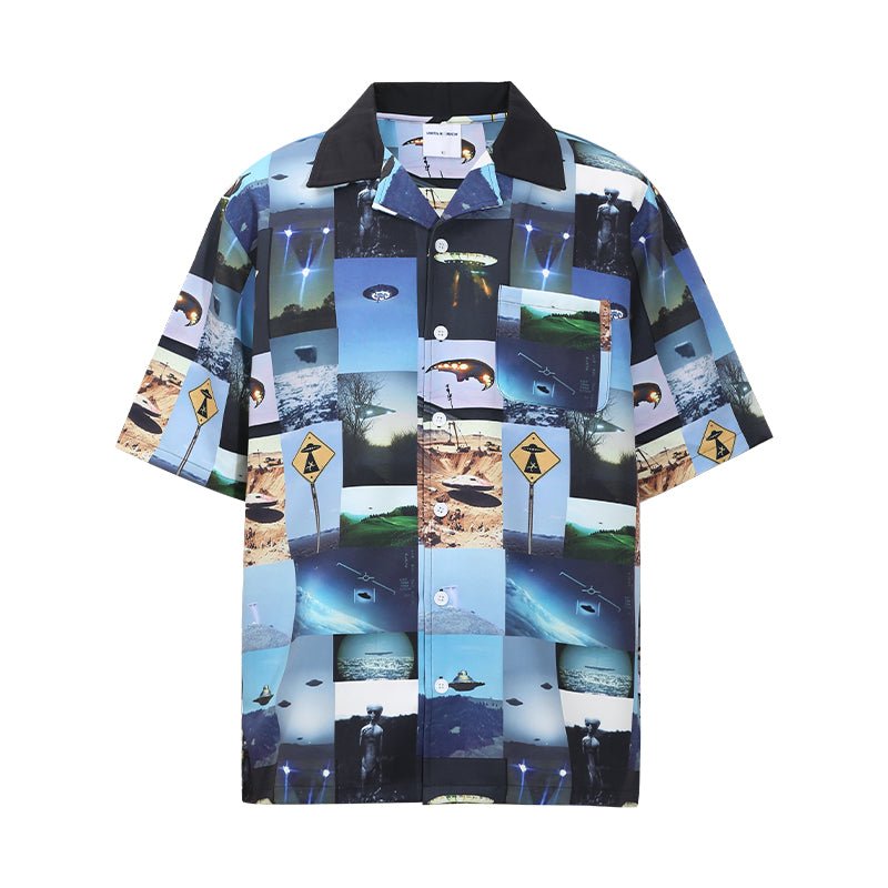 Vintage UFO Print Short Sleeve Shirt - COPPING THREADS - CT Select