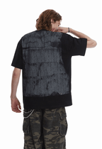 Vintage Utility Vest Print Faux Layered Oversized T-Shirt - COPPING THREADS - CT Select