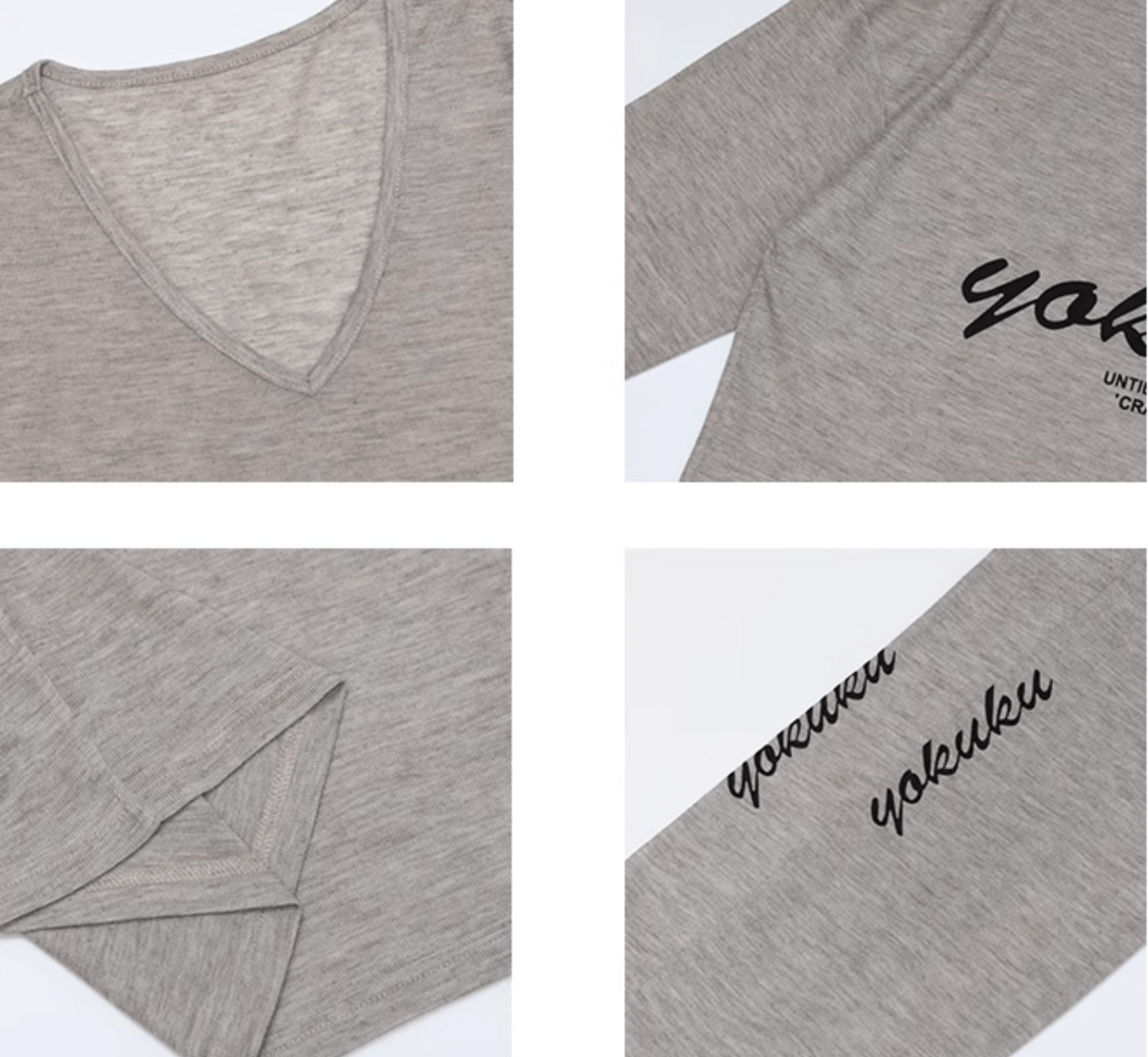 Vintage V - Neck Long Sleeve Graphic Tee - COPPING THREADS - Yokuku