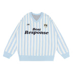 Vintage Vertical Stripe Knit Jersey Sweater - COPPING THREADS - CHICISLAND