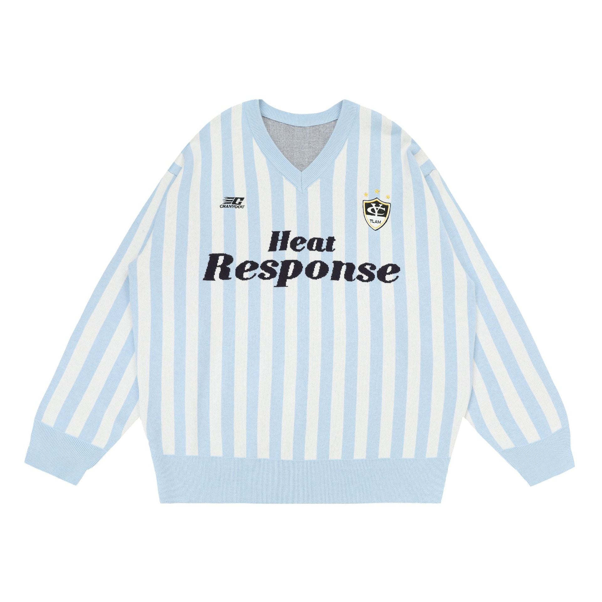 Vintage Vertical Stripe Knit Jersey Sweater - COPPING THREADS - CHICISLAND