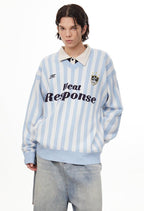 Vintage Vertical Stripe Knit Jersey Sweater - COPPING THREADS - CHICISLAND