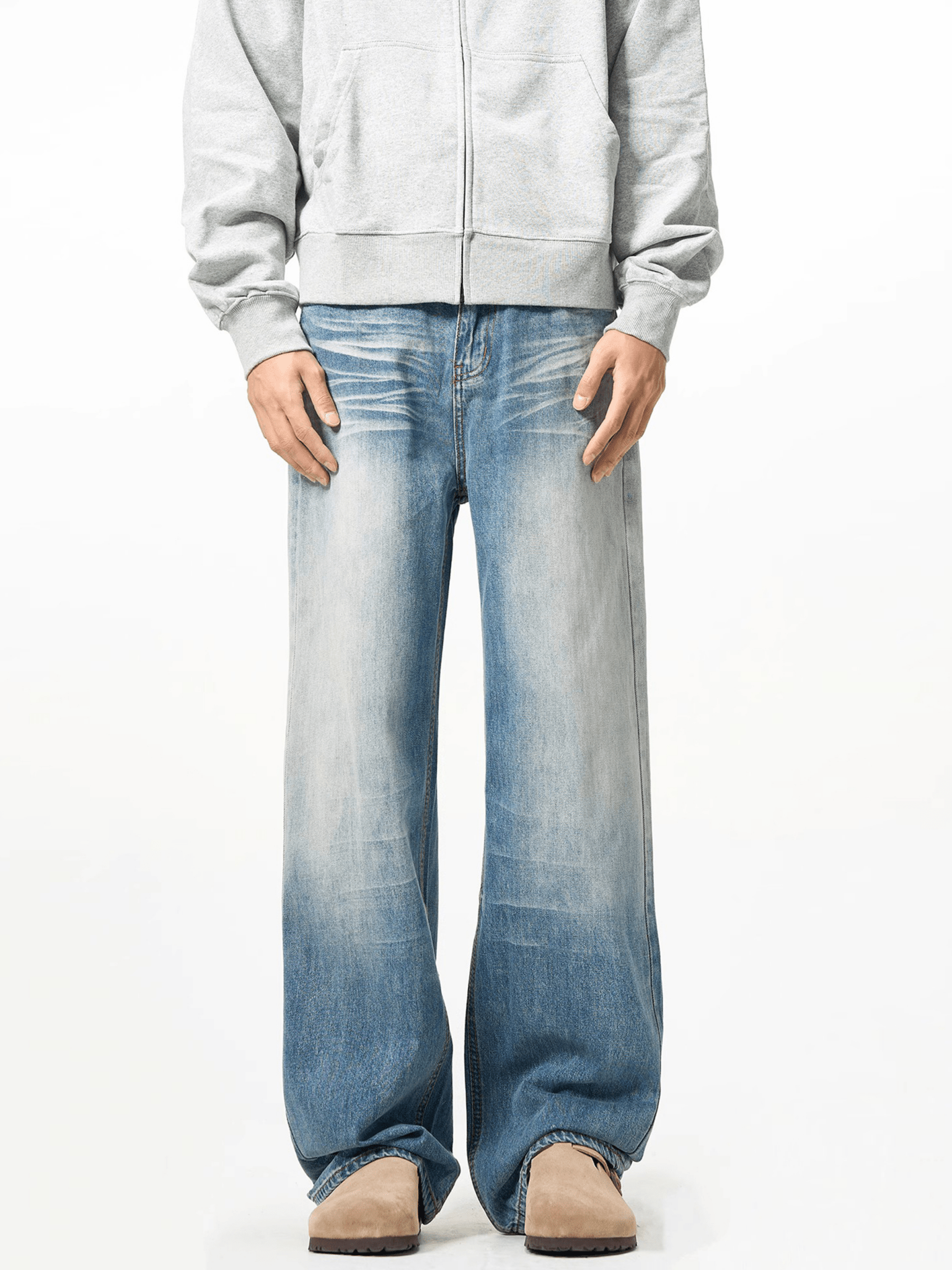 Vintage Wash Blue Wide - Leg Jeans - COPPING THREADS - CT Basics Hauptbild