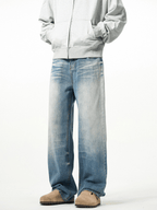 Vintage Wash Blue Wide - Leg Jeans - COPPING THREADS - CT Basics