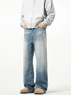 Vintage Wash Blue Wide - Leg Jeans - COPPING THREADS - CT Basics