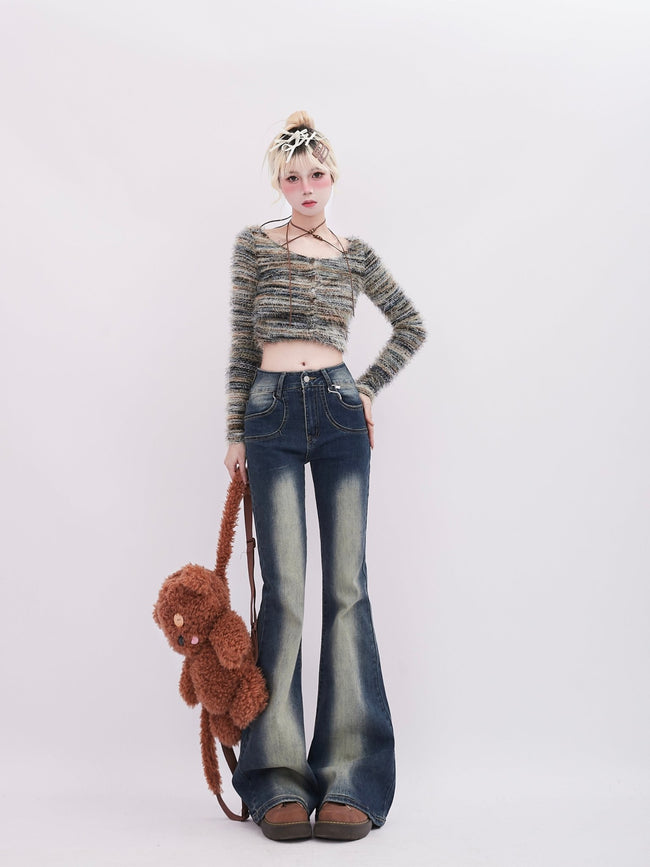 Ausgestellter Denim im Vintage-Waschungsstil Main Image