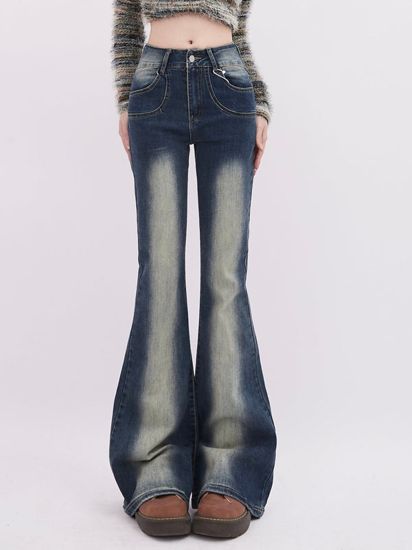 Vintage Wash Flared Denim - COPPING THREADS - RAYOHOPP