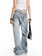 Vintage Wash Whisker Effect Baggy Straight - Leg Denim - COPPING THREADS - CT Select