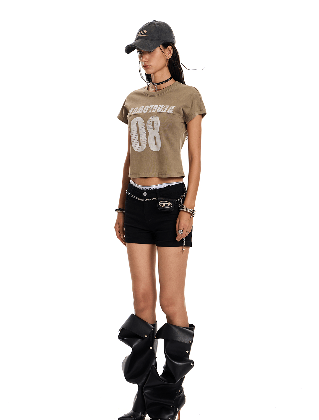 Vintage Washed 08 Cropped Tee - COPPING THREADS - 0123Start