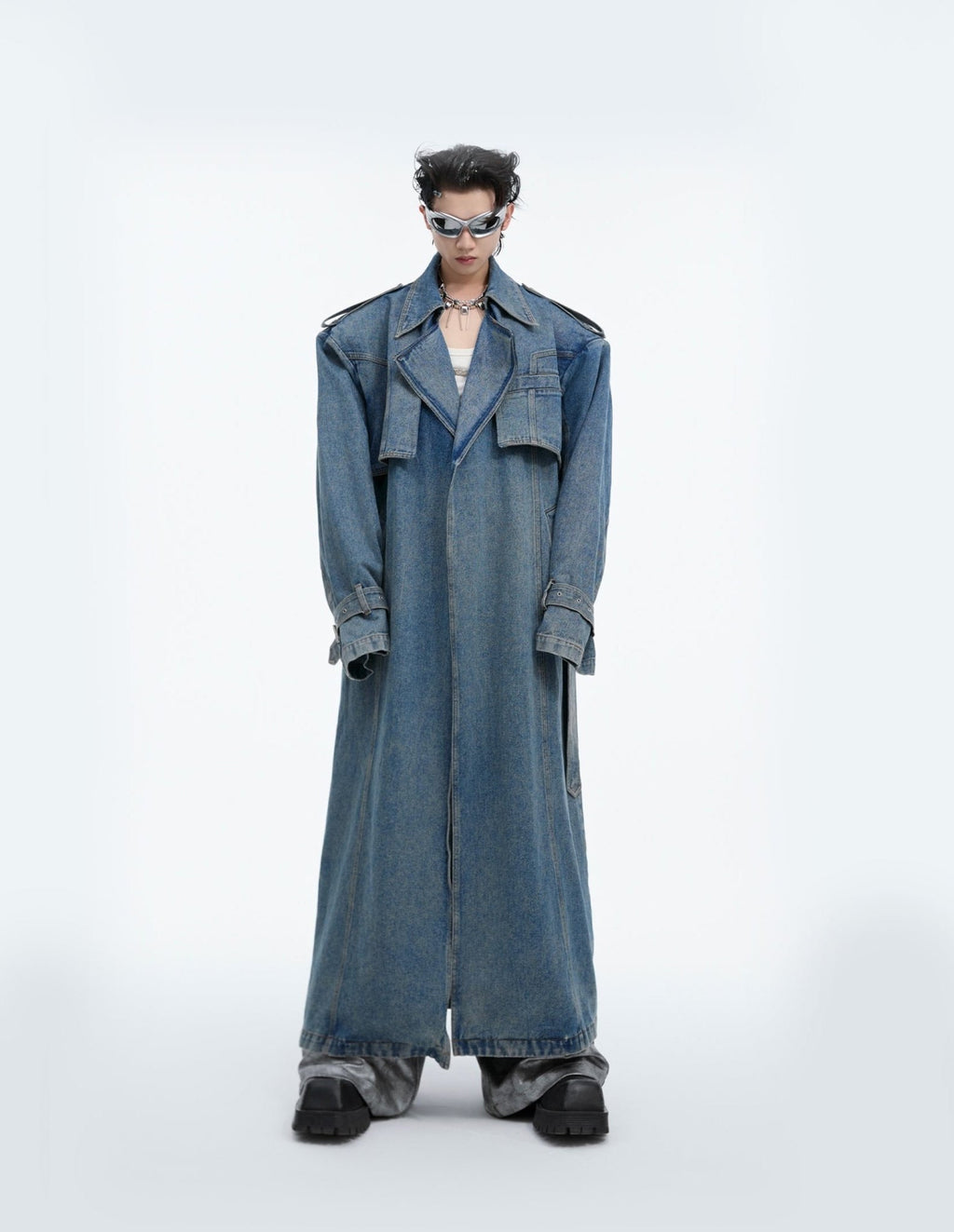 Vintage Washed Double - Breasted Denim Coat - COPPING THREADS - ArguE CulturE