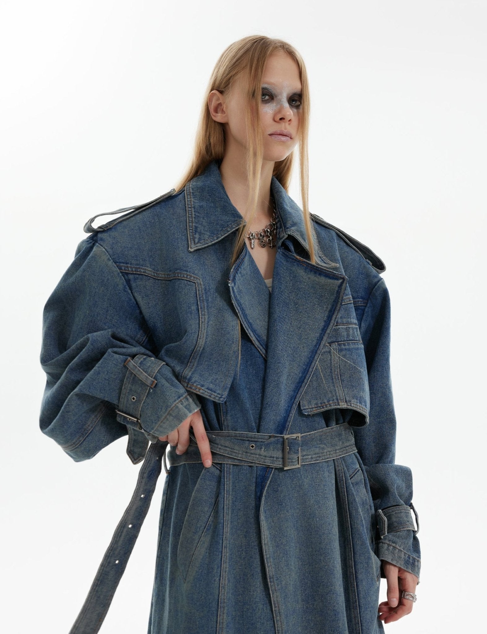 Vintage Washed Double - Breasted Denim Coat - COPPING THREADS - ArguE CulturE