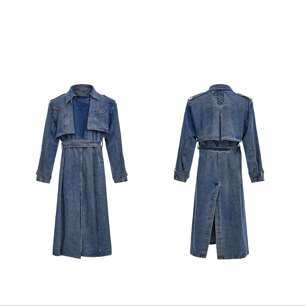 Vintage Washed Double - Breasted Denim Coat - COPPING THREADS - ArguE CulturE