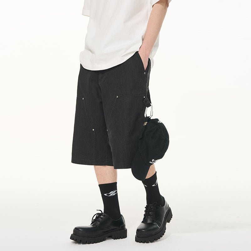 Vintage Washed Double Knee Carabiner Hiking Shorts - COPPING THREADS - Harsh and Cruel